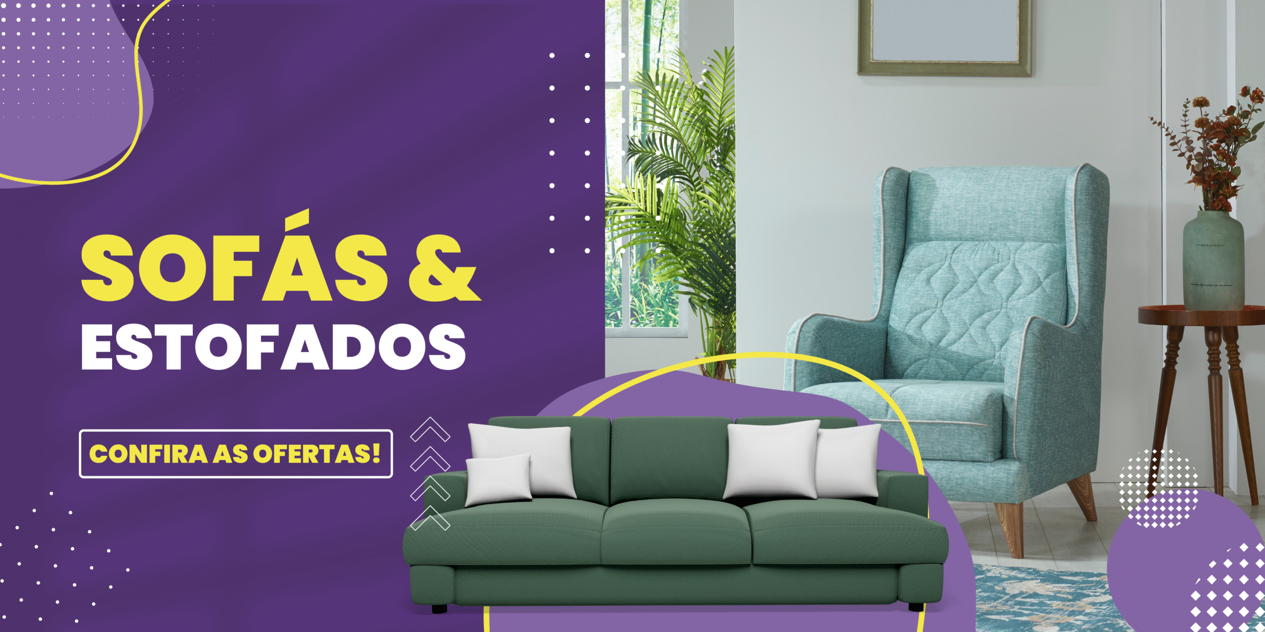 Green and Mint Modern Furniture Sale Banner